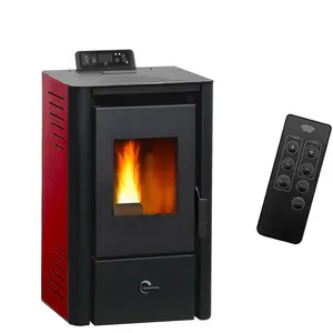Luft- Pelletofen Anita 9,4 kW Sannover bordeaux günstig