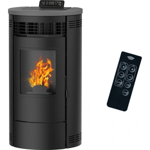 Luft-Pelletofen Flavia 9,5 kW Sannover Schwarz günstig