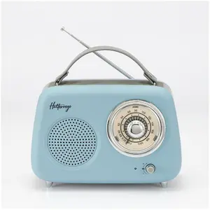 Halterrego Enceinte/Radio rétro, RMS 5W, Bluetooth, Radio FM, lecteur USB, Aux (FM, Bluetooth), Radio, Schwarz