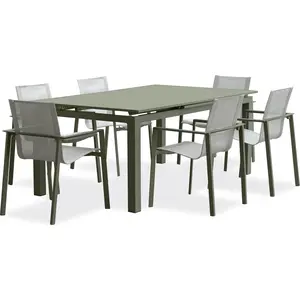 6-Sitzer-Garten-Essgruppe, Aluminium günstig
