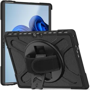DLH Reinforced Case (Compatible Keyboard) With Rotating Handle A (Microsoft Surface Pro 8), Tablet Hülle, Schwarz günstig