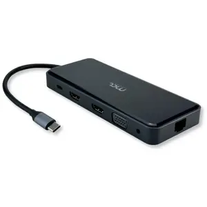 MCL Station D Accueil 12 Ports (USB-C, 12 Ports), Dockingstation + USB Hub, Schwarz