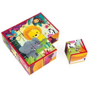 Janod Kubkid 9 Blocks Jungle Animals Bauspiel