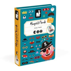 Janod Boy´s Crazy Faces Magneti´book Pädagogisches Spielzeug