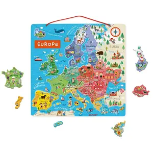 Janod Magnetic European Map Spanish Version Pädagogisches Spielzeug