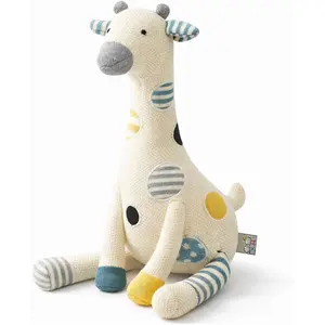 Kuscheltier Giraffe gestrickt Baumwoll - 38 x 19 cm - Naturbeige | by ...