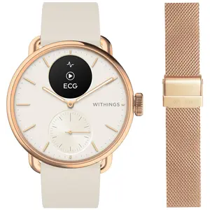 Withings Scanwatch 2 Hybriduhr Smartwatch Bundle mit Wechselarmband