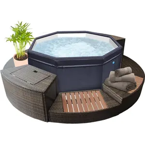 NetSpa Octopus Outdoor Whirlpool halbstarr achteckig für 4-6 Personen ... günstig