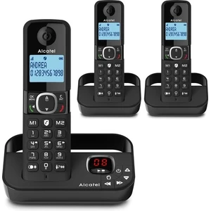 Alcatel F860 Voice TRIO NEU DECT-Telefon Anrufer-Identifikation Schwar...