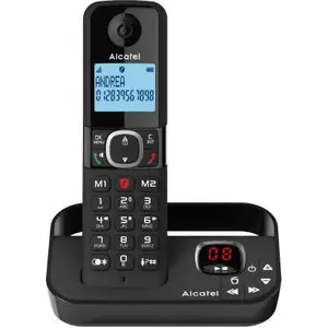 Schwarzes schnurloses telefon Alcatel F860VOICENOIR