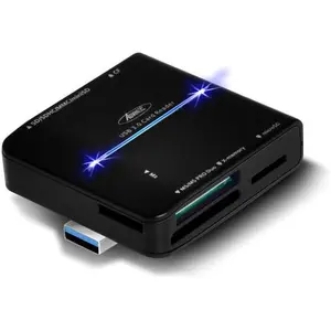 Exertis Connect CR-008U3 (USB), Speicherkartenlesegerät, Schwarz