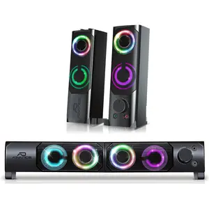Advance Soundphonic 2.0 RGB ADV-SPEAKER-RGB, PC Lautsprecher, Schwarz