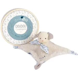 Doudou et Compagnie, Schmusetuch, Bio Hund Schmusetuch,blau 25cm (24 x 7 cm)