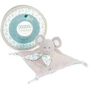 Doudou et Compagnie, Schmusetuch, Bio Maus Schmusetuch,olivgrün 25cm (25 x 24 cm)