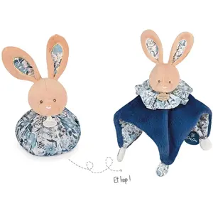 Doudou et Compagnie, Schmusetuch, Boule Hase Schmusetuch,blau 25cm