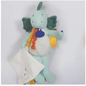 Doudou et Compagnie, Schmusetuch, Dino Filou mit Schmusetuch 25cm (25 x 20 cm)