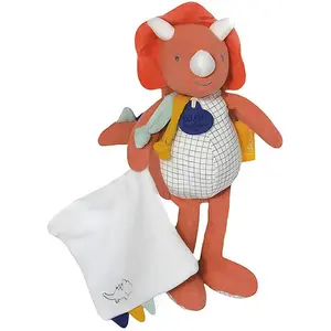 Doudou et Compagnie, Schmusetuch, Dino Lou mit Schmusetuch 25cm (25 x 17 cm)