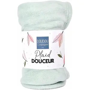 Doudou et Compagnie, Babydecke, Decke 70x100cm mandelgrün (100 x 70 cm) günstig