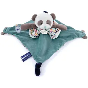 Doudou et Compagnie, Schmusetuch, Schmusetuch Panda mit Fingerpuppe 30cm (30 x 16 cm)
