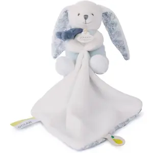 Doudou et Compagnie, Schmusetuch, Hase mit Schmusetuch, blau 10cm (10 x 7 cm)