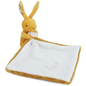 Doudou et Compagnie, Schmusetuch, Hase mit Schmusetuch ocker 10cm (10 x 23 cm)