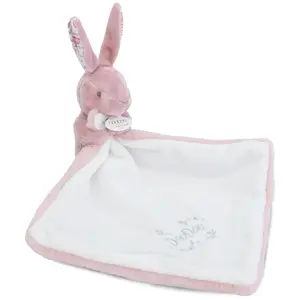 Doudou et Compagnie, Schmusetuch, Hase mit Schmusetuch rosa 10cm (10 x...