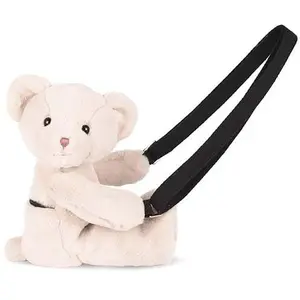 DOUDOU ET COMPAGNIE Kuscheltasche, Bär, elfenbeinfarben, 30 cm, Plüsch...
