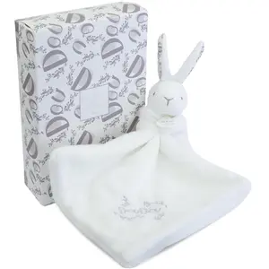 Doudou et Compagnie, Schmusetuch, Hase mit Schmusetuch weiss 10cm (10 x 23 cm)