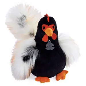 Histoire D'Ours Plüschtier Rico-Hahn- in Schwarz-Weiß - 26 cm - d'Ours