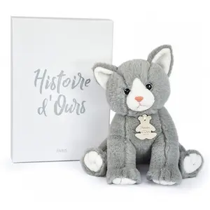 Histoire D'Ours Plüschtier Graues Babykatzen- mit Box