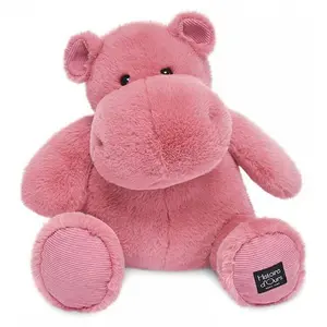 Histoire D'Ours Plüschtier Hüftspaß - Granatapfelmilch-Nilpferd 40 cm