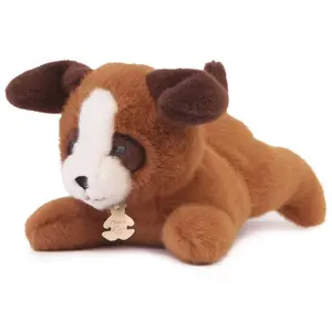 Histoire D'Ours Plüschtier Beschwerter, liegender brauner Plüschhund -...