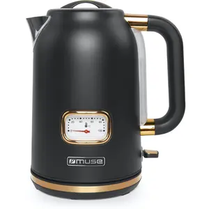Muse MS-030 BC, 1,7 l, 2200 W, Schwarz, Edelstahl, Wasserstandsanzeige...