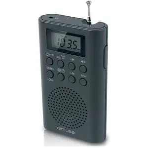 Muse M-03 R, Tragbar, Analog, FM, PLL, LCD, Schwarz, Tasten