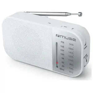 Muse M-025 RW, Tragbar, Analog, FM, MW, 88 - 108 MHz, Weiß, Drehregler