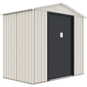 Gerätehaus aus Metall "Nebraska" - 2,71 m² - Beige/Anthrazitgrau günstig