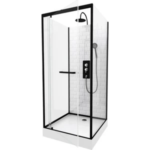 Aurlane Komplettdusche Metro 90 x 90 x 230 cm schwarz günstig