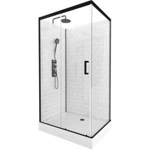 Aurlane Komplettdusche Metro 110 x 80 x 230 cm schwarz günstig