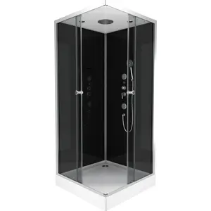Aurlane Komplettdusche Club 90 x 90 x 215 cm silber-matt günstig