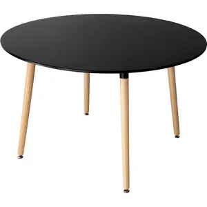 Runder Tisch 120cm schwarz MARTHA günstig