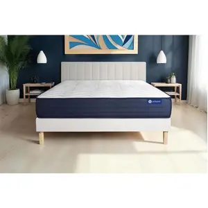 Actisom Actiflex life matratze 90x200cm + Bettgestell mit lattenrost , Härtegrad 5 , Taschenfederkern und Memory-Schaum , Höhe : 22 cm günstig