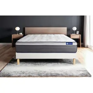 Actisom Actiflex plus matratze 90x200cm + Bettgestell mit lattenrost , Härtegrad 5 , Taschenfederkern und Memory-Schaum , Höhe : 26 cm günstig