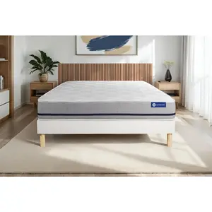 Actisom Actiflex soft matratze 200x200cm + Bettgestell mit lattenrost , Härtegrad 3 , Taschenfederkern , Höhe : 20 cm günstig