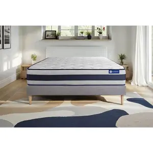 Actisom Actiflex ergo matratze 160x200cm + Bettgestell mit lattenrost - Dicke : 24cm - Taschenfederkern und Memory-Schaum - H4 günstig