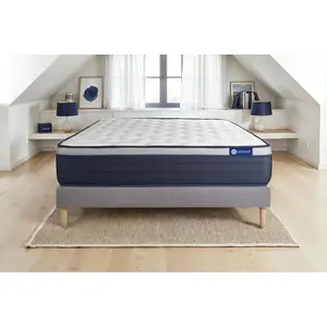 Actisom Actiflex max matratze 90x200cm + Bettgestell mit lattenrost - Dicke : 26cm - Taschenfederkern und Memory-Schaum - H4 günstig