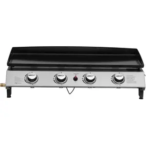 Plancha mit 4 Gasbrennern "Jolly" - 10 kW - Grau günstig