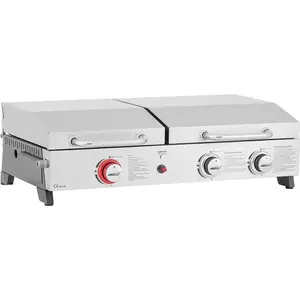 Plancha Gasgrill mit Rost und Plancha "Flamo" - 3 Brenner - Grau günstig