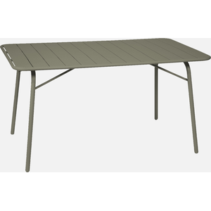 sweeek - Klappbarer Gartentisch aus Stahl für 6 Personen - Khaki günstig