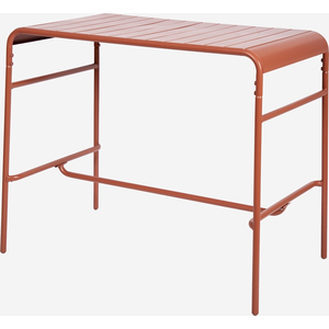 sweeek - Garten-Hochtisch aus Stahl 4 Personen 120 x 70cm x 95 cm - Terracotta günstig