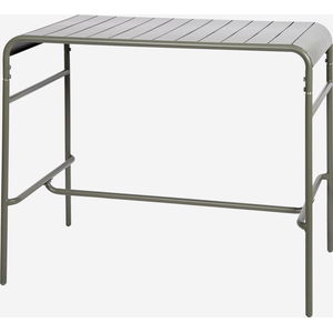 sweeek - Garten-Hochtisch aus Stahl 4 Personen 120 x 70cm x 95 cm - Khaki günstig